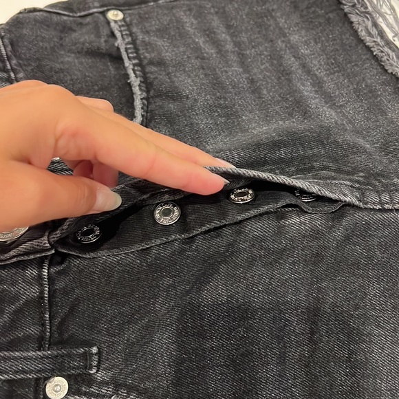 Zara black high-rise jean shorts - Picture 6 of 8